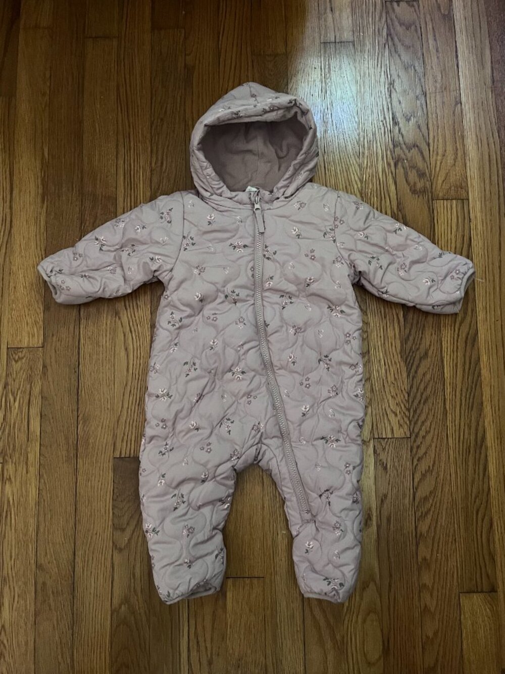 H&M Baby Girl Floral Snowsuit, 6 Months